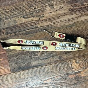 San Francisco 49ers Gold and Red Lanyard